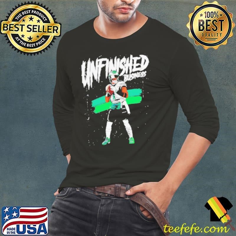 Jalen Hurts Philadelphia Eagles Unfinished Business paint Long Sleeve Tee