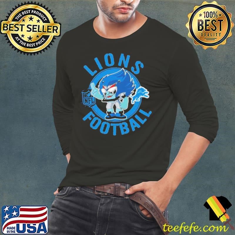 Lions Football Nfl Rush Zone Cartoon Character Long Sleeve Tee