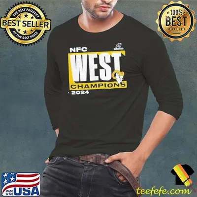 Los Angeles Rams 2024 NFC West Division Champions Big & Tall Conquer Shirt