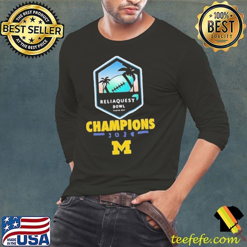 Michigan Football 2024 Reliaquest Bowl Champions Long Sleeve Tee