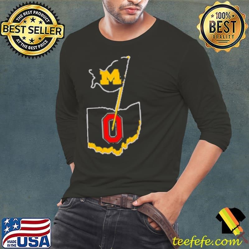 Michigan Wolverines flag plant Ohio State Buckeyes State logo Shirt