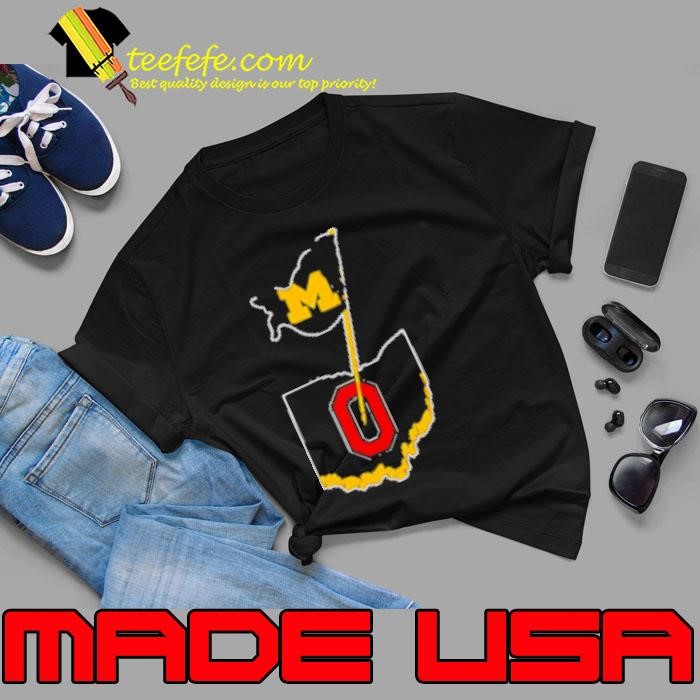 Michigan Wolverines flag plant Ohio State Buckeyes State logo Unisex