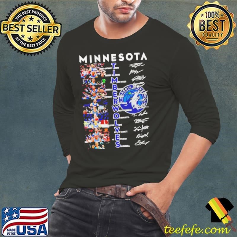 Minnesota Timberwolves Karl Anthony Towns Andrew Wiggins Jimmy Butler signatures Long Sleeve Tee
