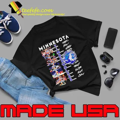 Minnesota Timberwolves Karl Anthony Towns Andrew Wiggins Jimmy Butler signatures shirt