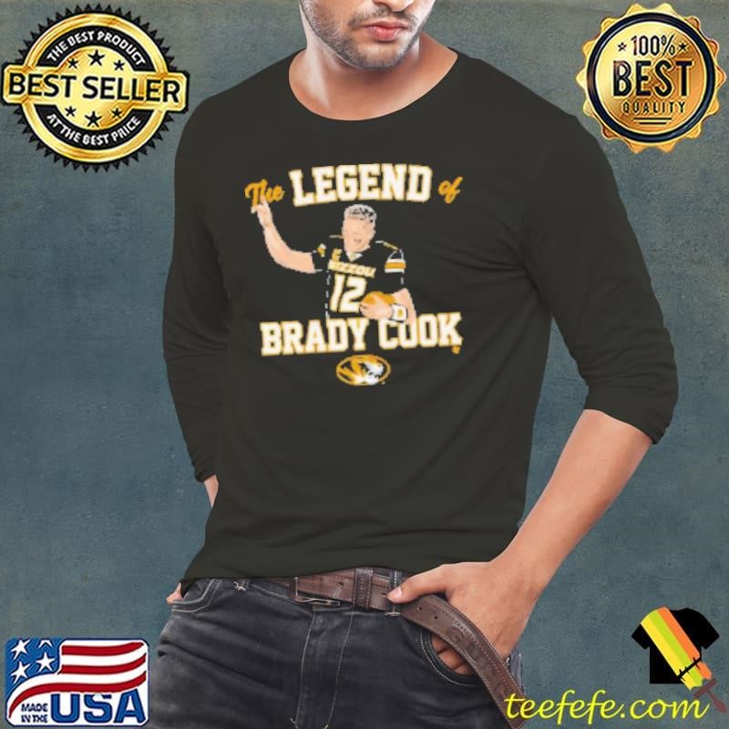 Mizzou Tigers NIL Football 2024 The Legend Brady Cook Black Long Sleeve Tee