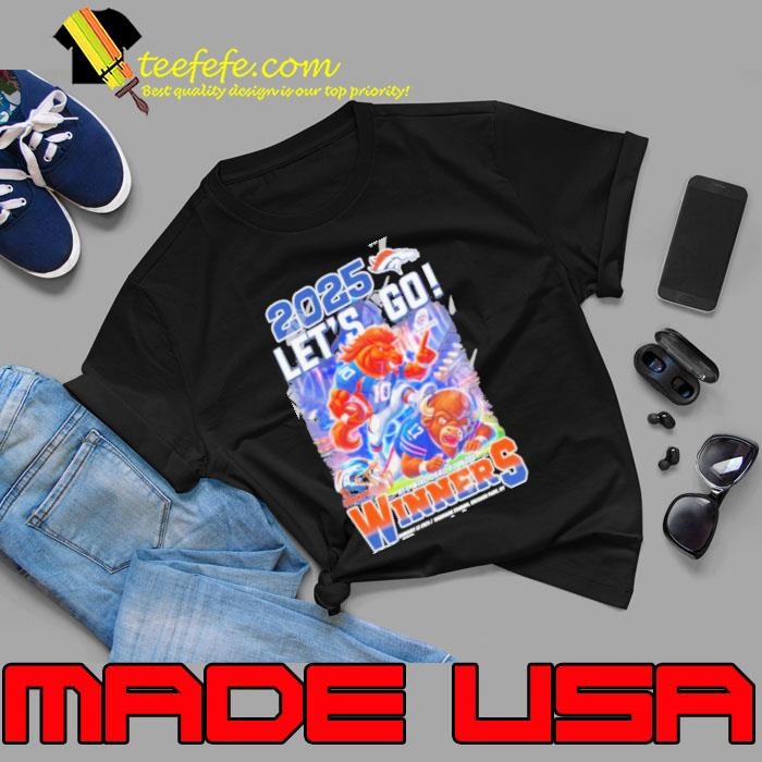 NFL Denver Broncos 2025 Let’s Go! AFC Wild Card Playoff Winners Shirt