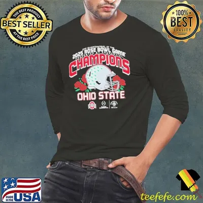 Ohio State Buckeyes College Football Playoff Quarterfinal At The 2025 Rose Bowl Champions Helmet Shirt
