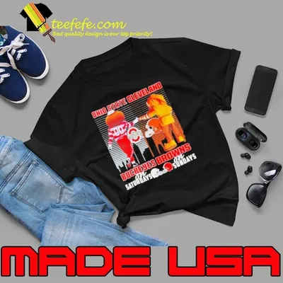 Ohio State Buckeyes on saturday and Cleveland Browns on sunday mascots shirt