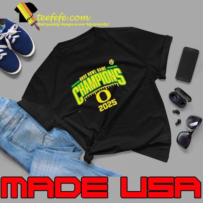 Oregon Ducks Rose Bowl Game Champions 2025 T Unisex