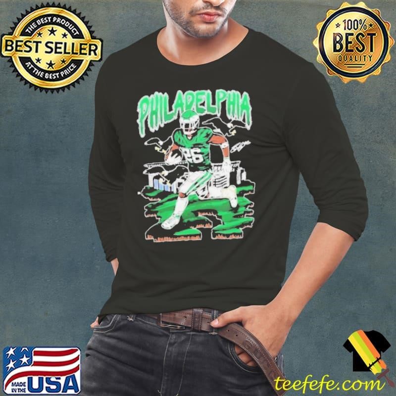 Philadelphia Eagles Saquon Barkley Bird Gang MVP Long Sleeve Tee