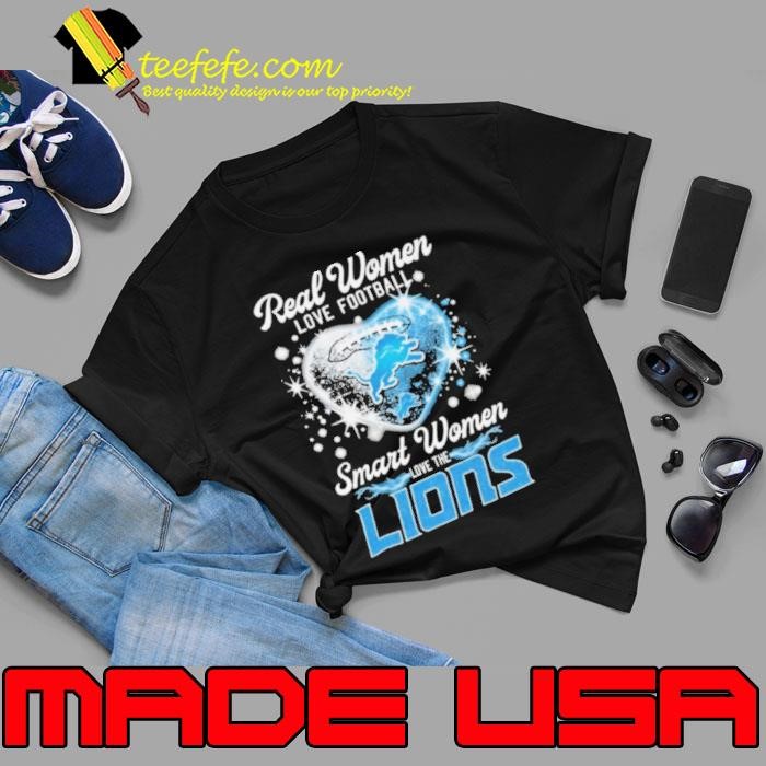 Real Women Love Football Smart Women Love The Detroit Lions 2025 Shirt