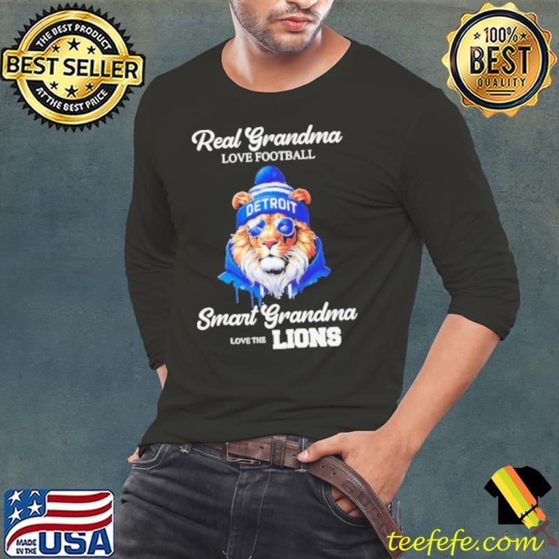 Real grandma love football smart grandma love the Detroit Lions Long Sleeve Tee