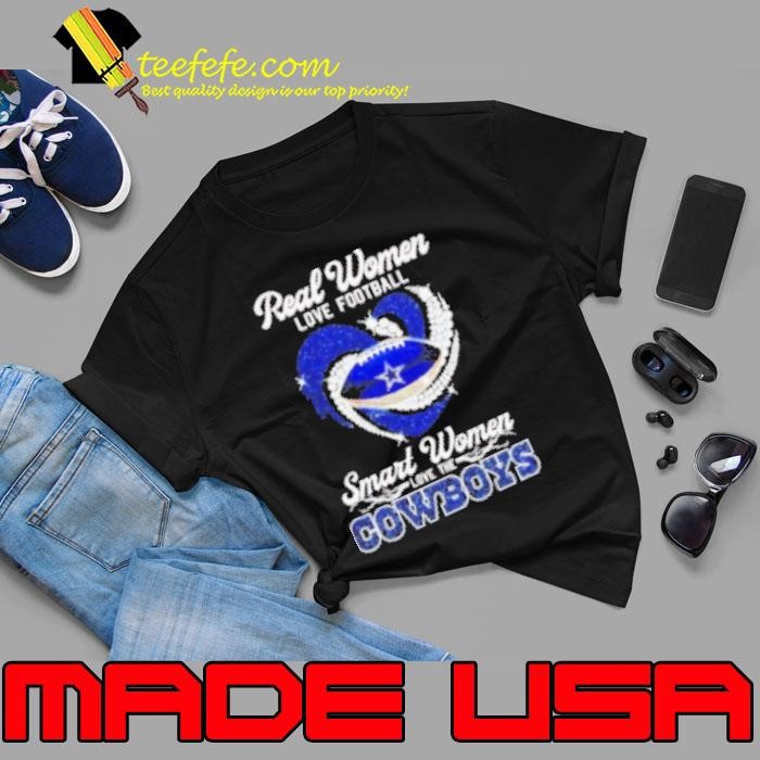 Real women love football smart women love the Cowboys diamond heart Unisex
