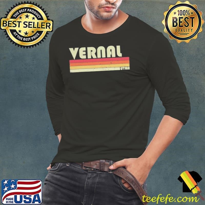 Retro 80s Style Vernal UT Utah Long Sleeve Tee