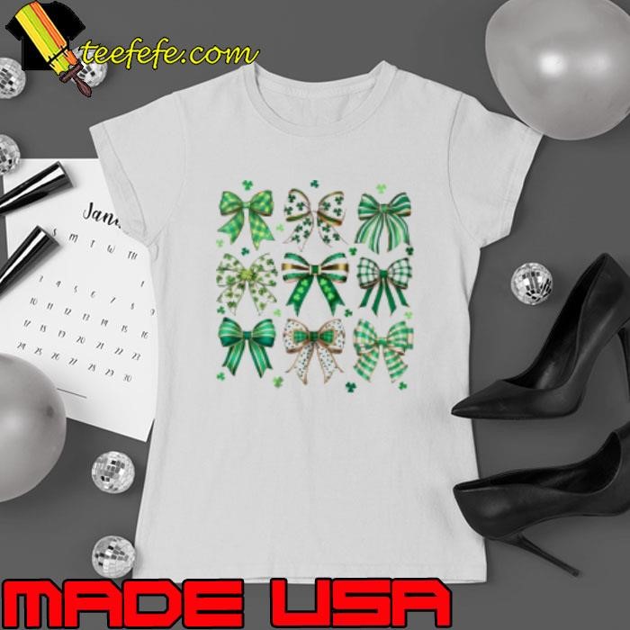 Retro Coquette St Patricks Day St Patty's Day Lucky Shamrock Shirt
