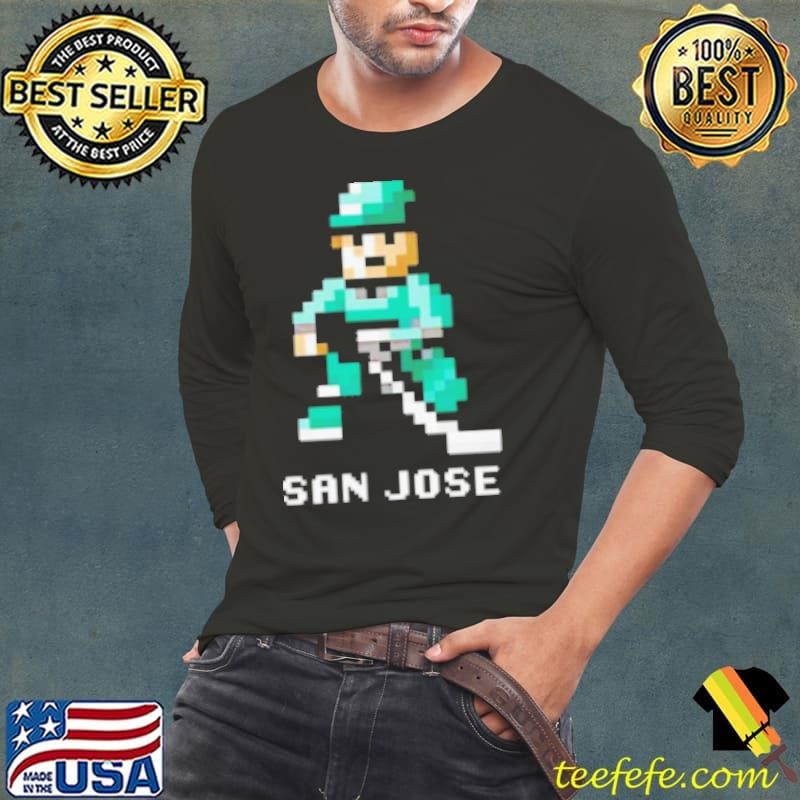 San Jose Hockey 8 bit Long Sleeve Tee