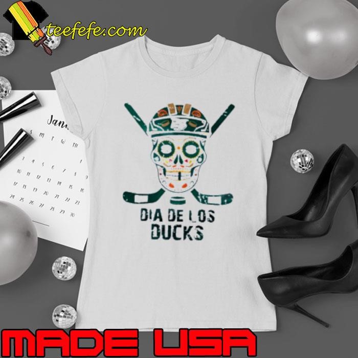 Skull Dia De Los Ducks Anaheim Ducks hockey Ladies tee