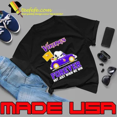 Snoopy and Woodstock Driver Minnesota Vikings Forever Not Just When We Win Shirt