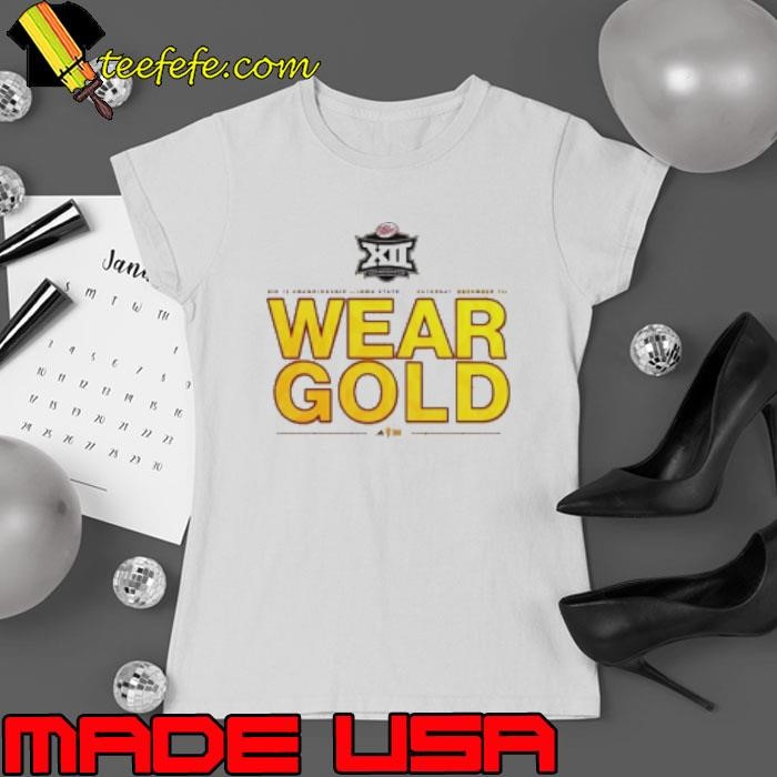 Sun Devil Football Big 12 Championship vs Iowa State Wear Gold Ladies tee