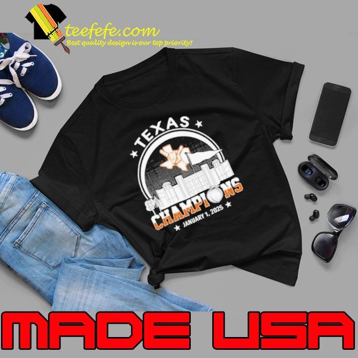 Texas Longhorns Football January 1 2025 Rose Champions Skyline Unisex