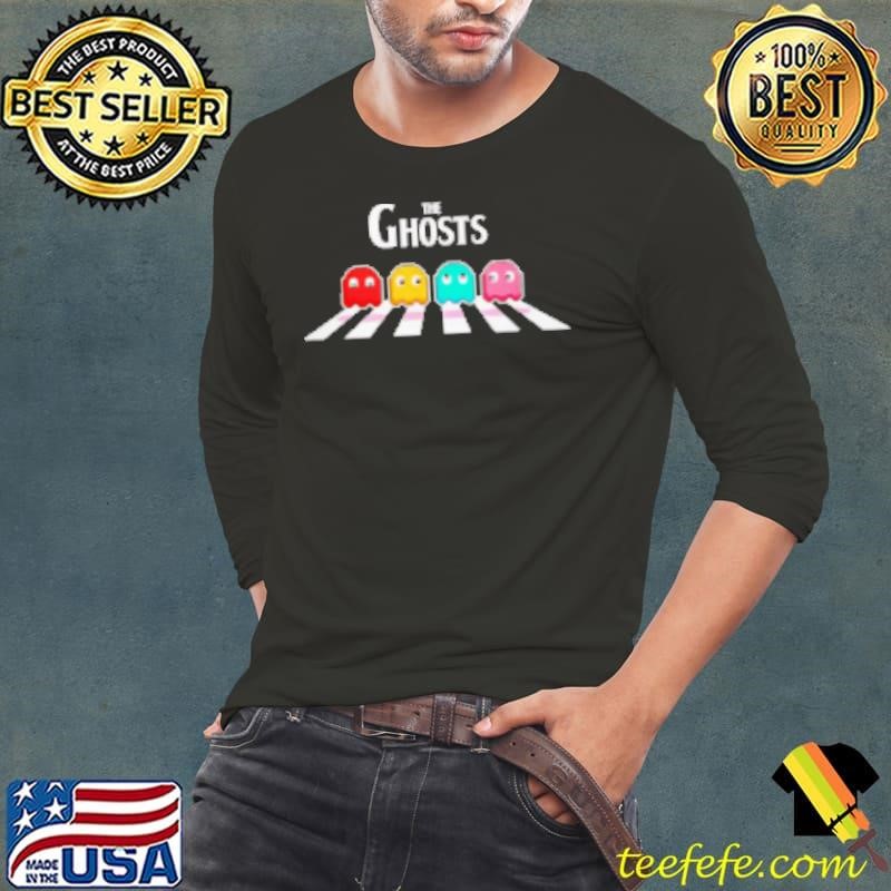 The Ghosts Pac Man crossing Abbey Road Long Sleeve Tee