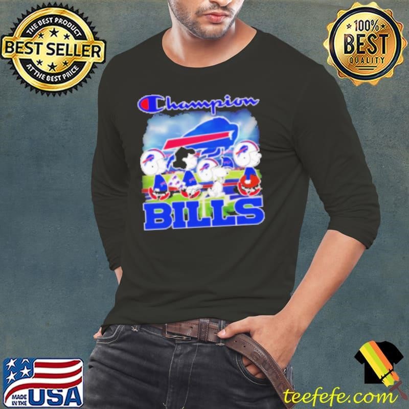 The Peanuts walking Champion Buffalo Bills Long Sleeve Tee