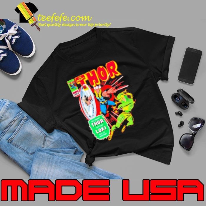 Thor Marvel retro comic book cover graphic Shirt