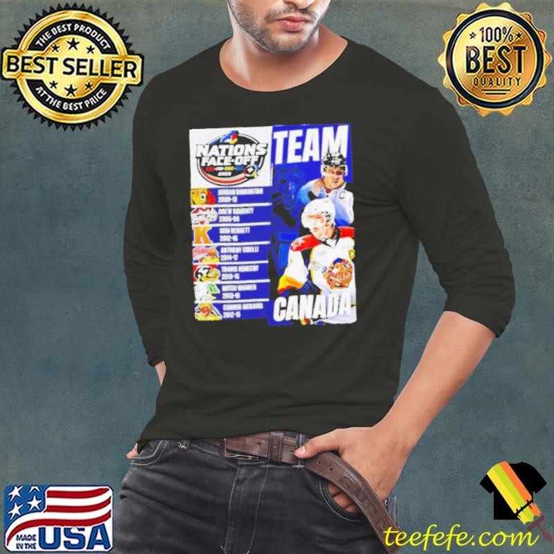 2025 4 Nations Face Off Can Fin Swe Usa team Canada Long Sleeve Tee