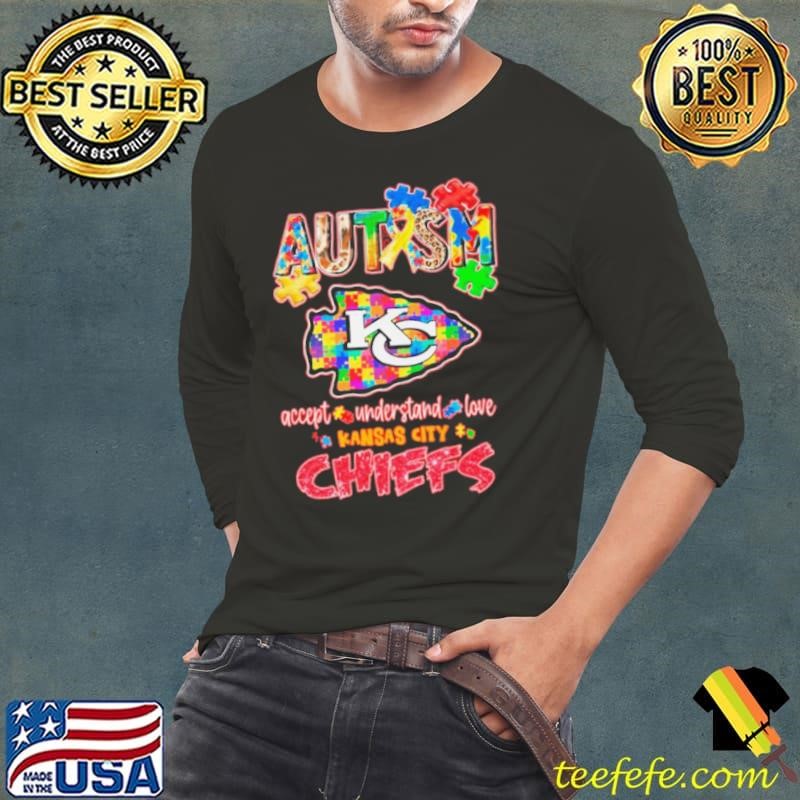 AUTISM Accept Understand Love Kansas City Chiefs Championship Limited Edition Long Sleeve Tee