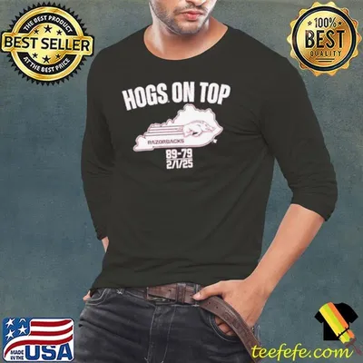 Arkansas Razorbacks Hogs On Top Of Kentucky 89 79 2 1 2025 Shirt