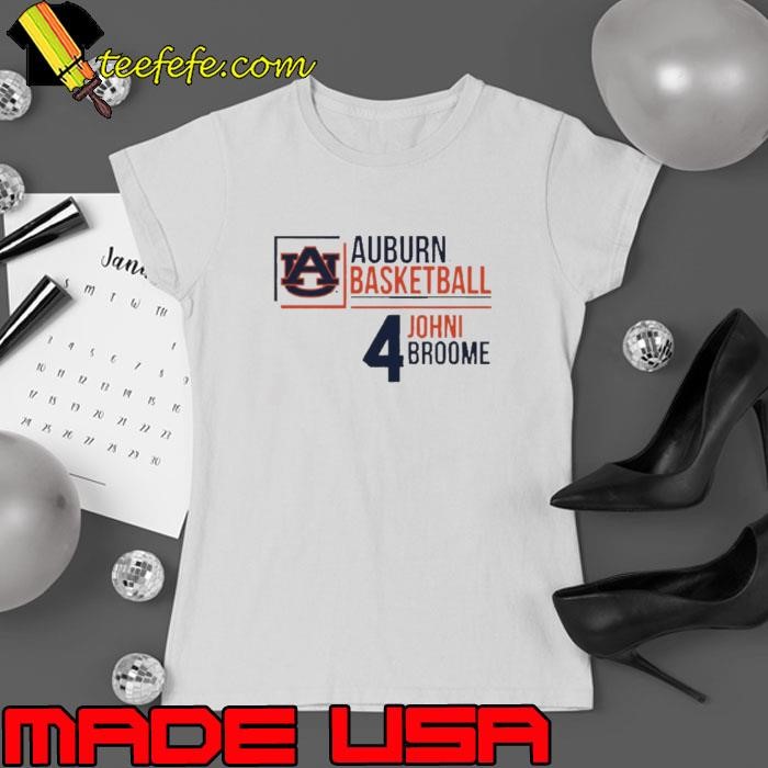 Auburn Tigers basketball Johni Broome number 4 Ladies tee
