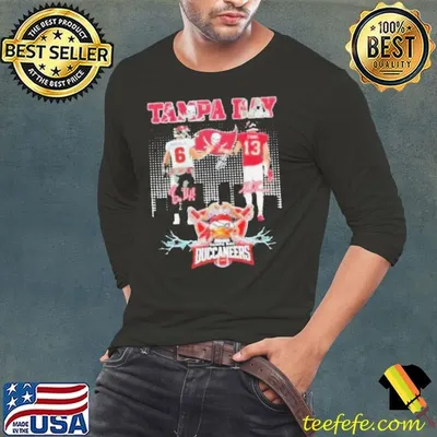Baker Mayfield and 13 Evans Tampa Bay Buccaneers Skyline Signatures shirt