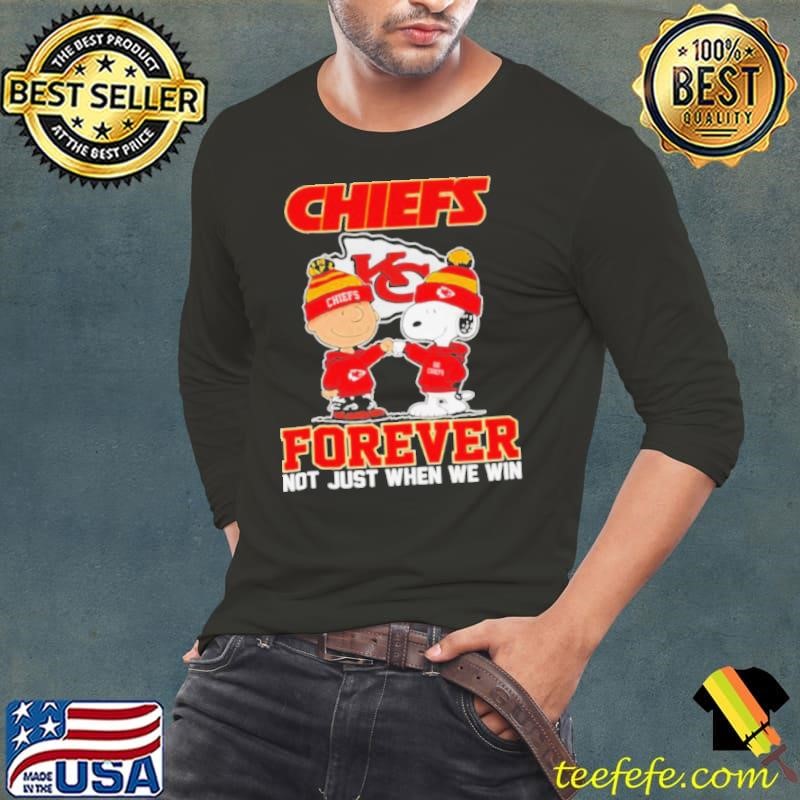 Charlie Brown and Snoopy Chiefs Forever not just when we win Long Sleeve Tee