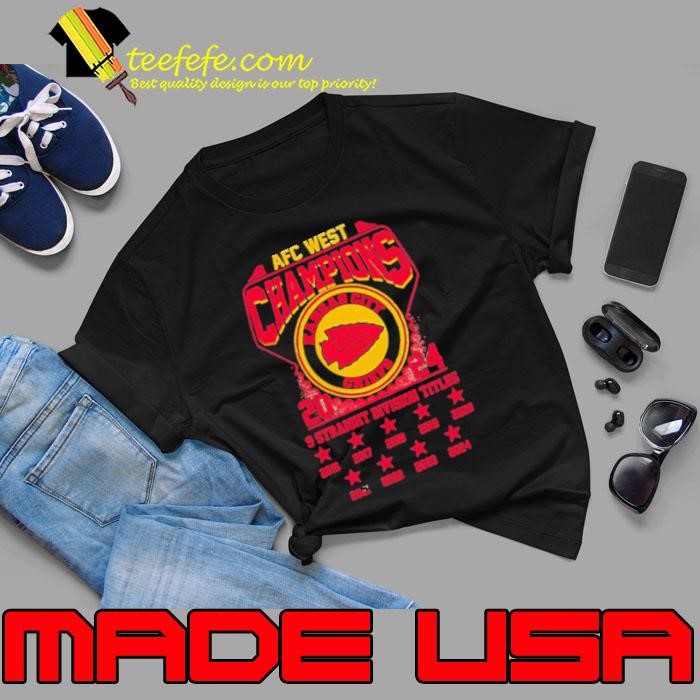Chiefs AFC West 9 Straight Division Titles Champions shirt