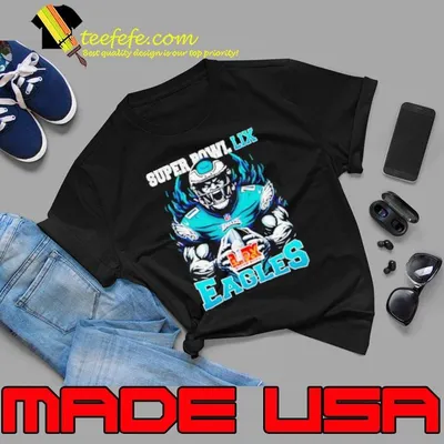 Chiefs vs. Eagles Super Bowl LIX Burning Warrior scream Eagles shirt