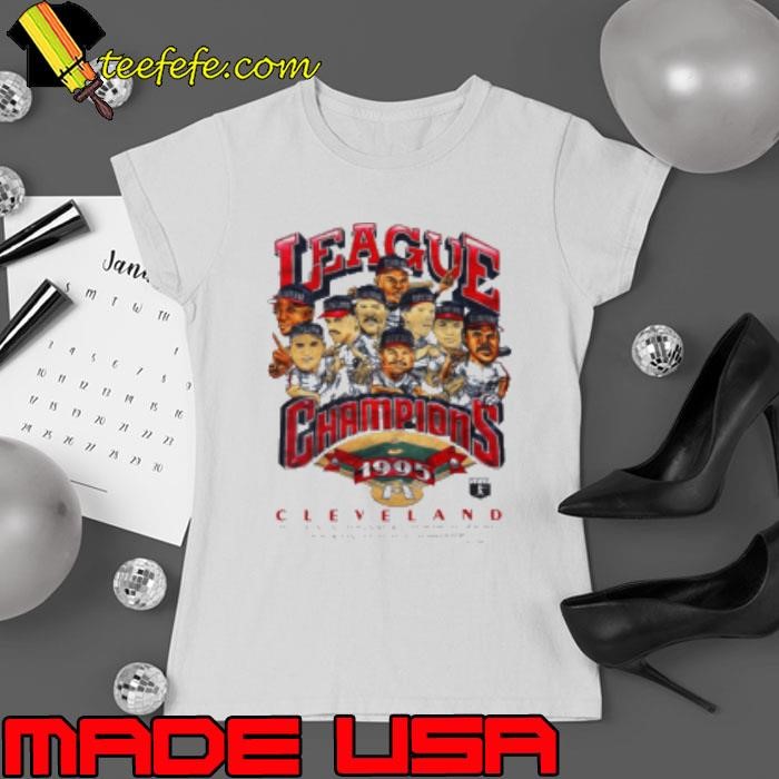 Cleveland Indians 1995 League Champion Caricature Ladies tee
