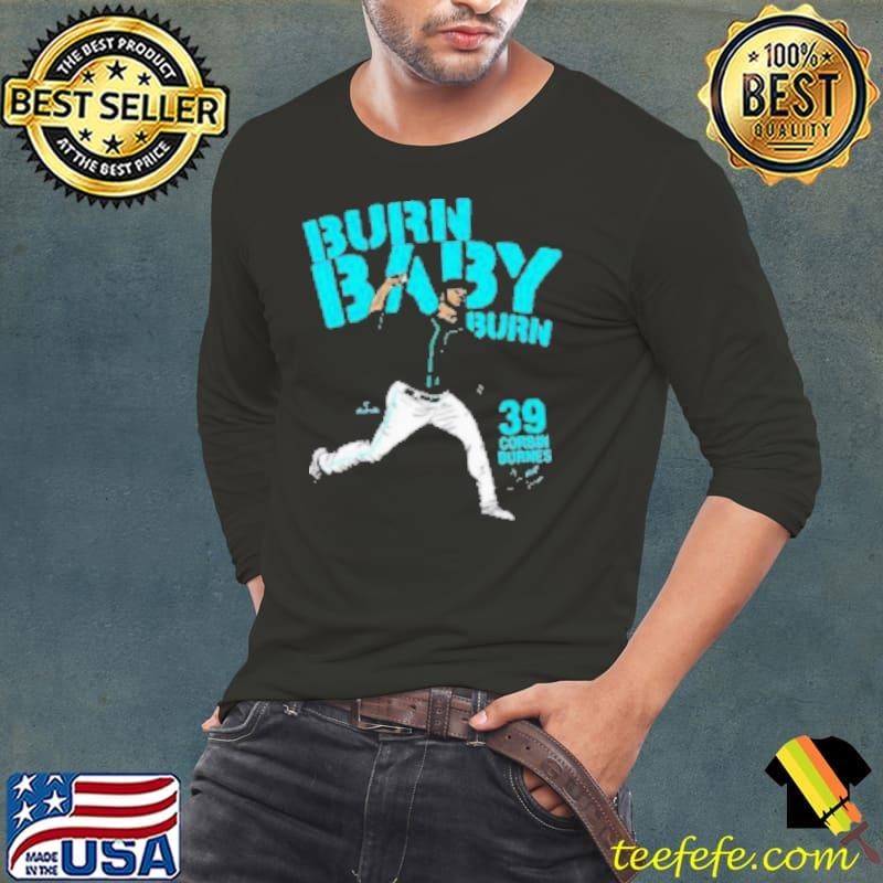 Corbin Burnes 39 Burn Baby Burn Long Sleeve Tee