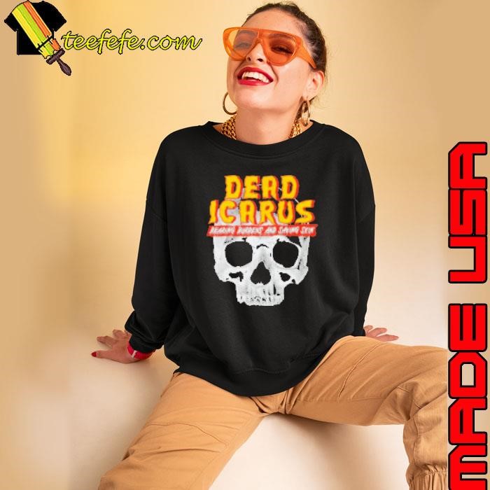 Dead Icarus Bearing Burdens And Saving Skin Skull Logo Sweatshirt