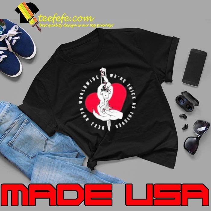 Deez Nuts Worldwide We're Thick As Thieves Sword Heart Hands Unisex