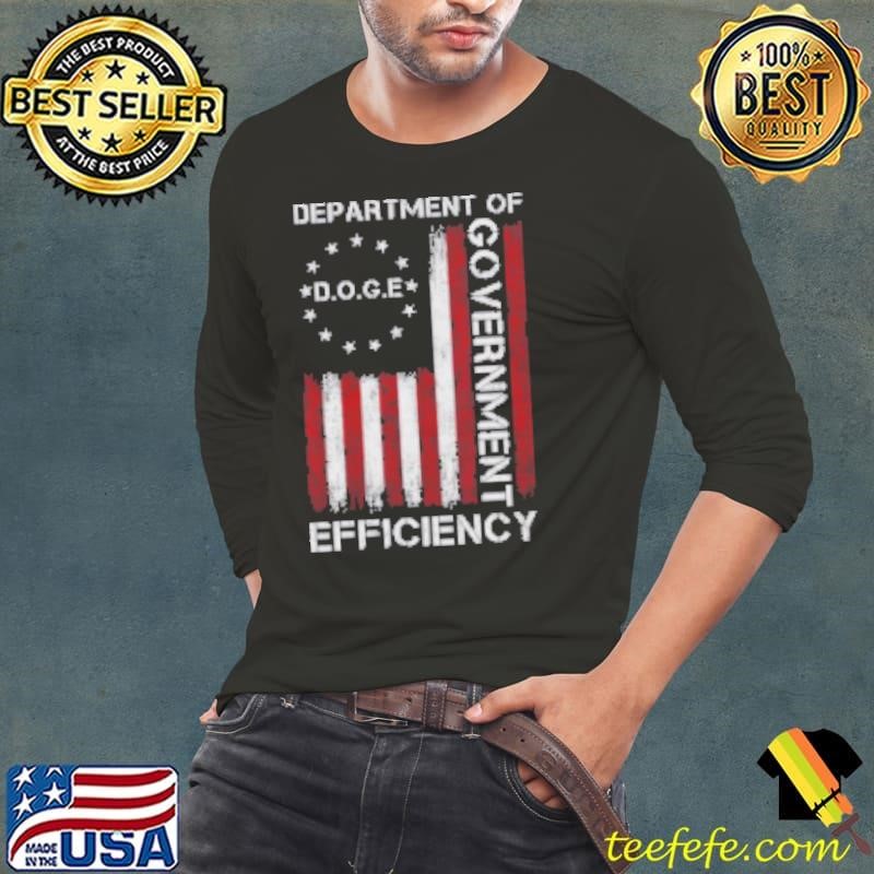 Doge DOGE Department Of Government Efficiency Flag Shirt