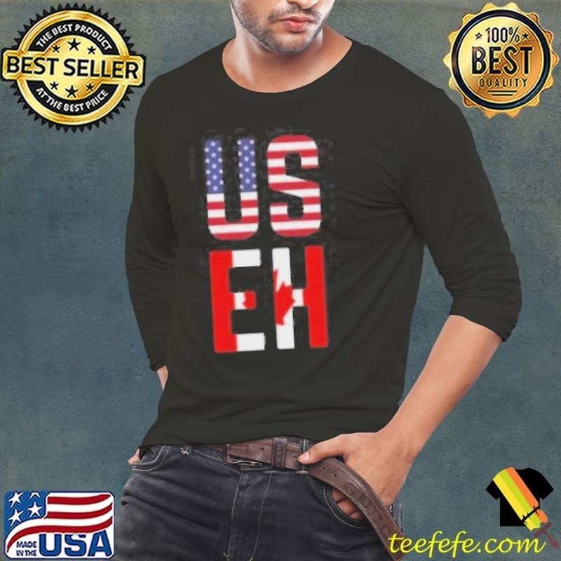 Funny Useh America Canada Flag American Canadian Shirt