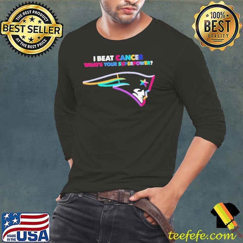 I beat cancer what’s your superpower New England Patriots Long Sleeve Tee