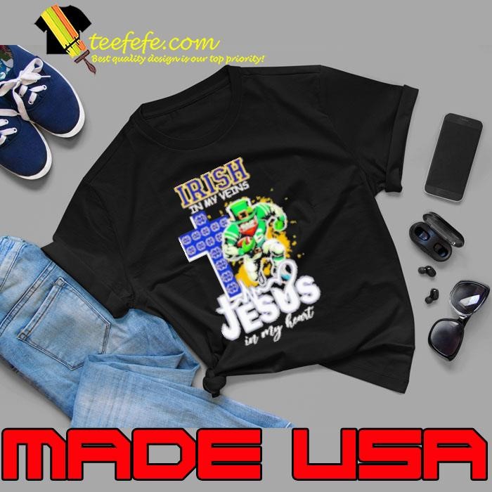 Irish in my veins Jesus in my heart mascot Unisex