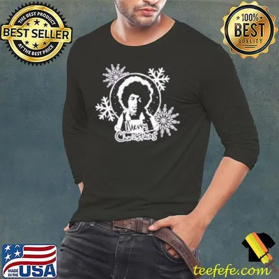 Jimi Hendrix Merry Christmas Holiday Snow Globe Shirt