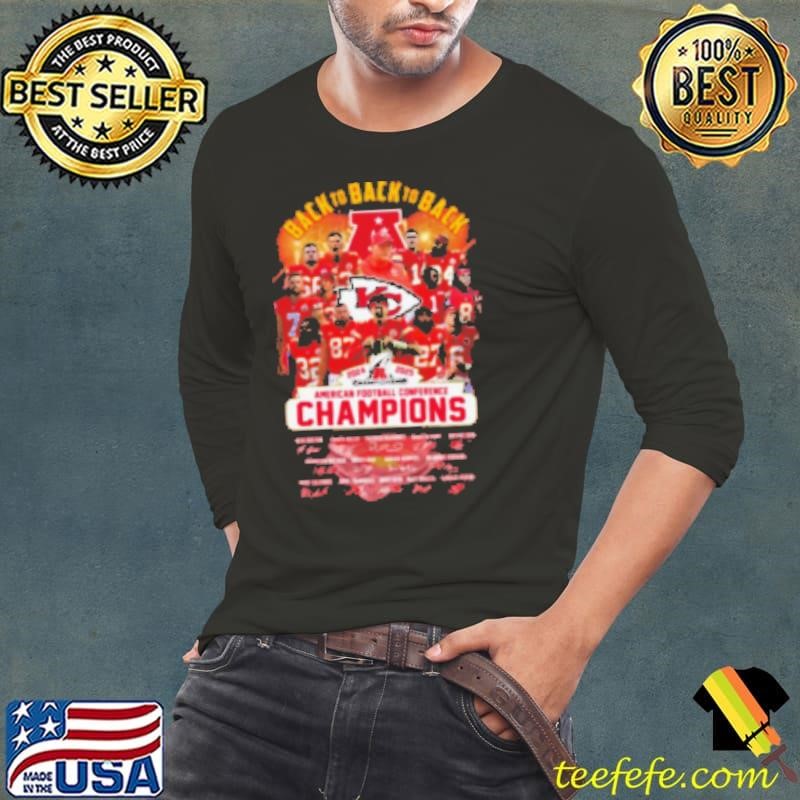 Kansas City Chiefs Back To Back To Back 2025 Afc Champions  Shirt