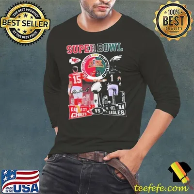 Kansas City Chiefs Mahomes And Philadelphia Eagles Hurts Super Bowl 2025 Signature Shirt