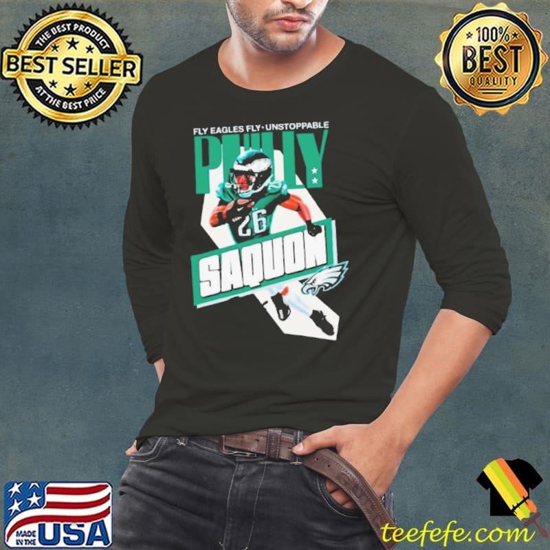Miles Sanders Fly Eagles Fly Unstoppable Philly Saquon Signature Long Sleeve Tee