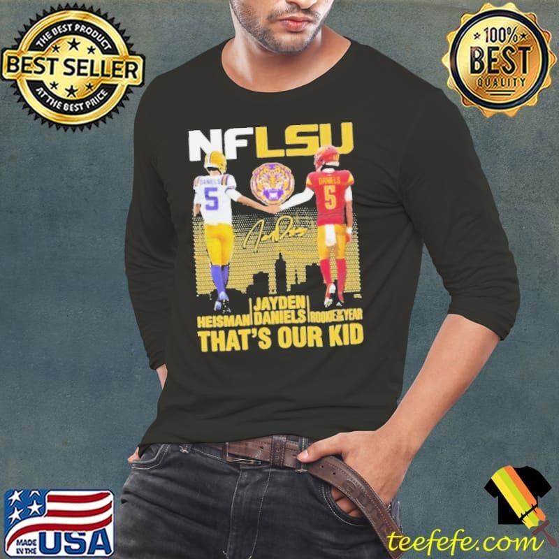 NFLSU Tiger That Our Kid Jayden Daniels Signature T Long Sleeve Tee