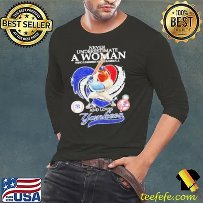 Never underestimate a woman who understands baseball and loves Yankees mascot Shirt