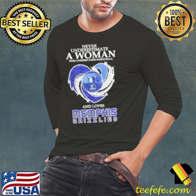 Never underestimate a woman who understands basketball and loves Memphis Grizzlies Shirt